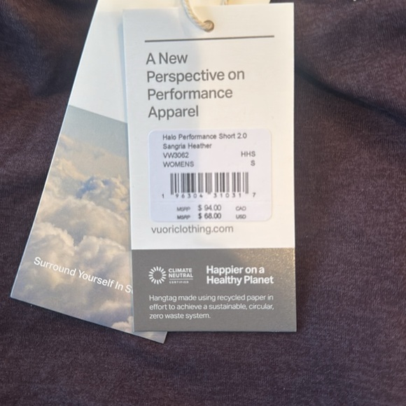Halo Performance Short 2.0 Sangria Heather (NWT) - Picture 3 of 4